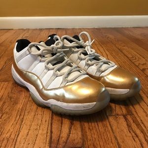 Air Jordan 11 Low Retro White and Gold